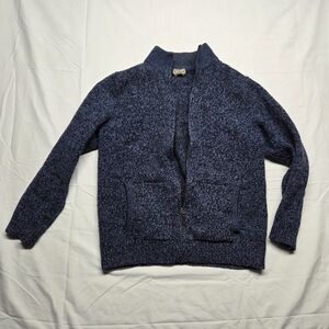 LL Bean Cozy Blue Knit Cardigan Full Zip